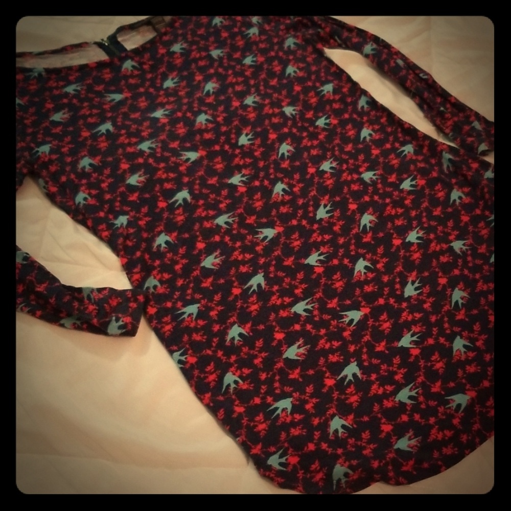 Bird Print Maternity Shirt